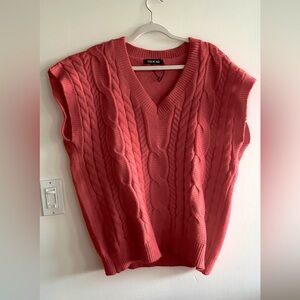 Oversized sweater vest